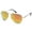 Orange, variant on Newbee Fashion -Classic Aviator Sunglasses Flash Full Mirror lenses Semi Half Frame for Men Women with Spring Hinge UV Protection