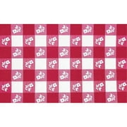 creative converting 37388 red gingham plastic tablecover stay put 30 x 96 (12pks case)