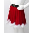 thumbnail image 4 of Miutii Kids Baby Girls Red Santa Christmas Show Skirt Mrs Claus Cosplay Costume Birthday Wedding Party Dance Dress Red 16, 4 of 7