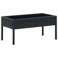 thumbnail image 1 of vidaXL Garden Table Black 75x40x37 cm Poly Rattan, 1 of 4