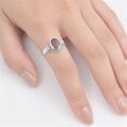 thumbnail image 4 of CHOOSE YOUR COLOR Sterling Silver Women's Red Ring Wholesale Band 12mm CZ 925 Female Size 7, 4 of 4