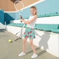 thumbnail image 5 of Girls' Skorts Elastic Waist Skorts with Inner Shorts Athletic Workout Shorts Skirts Watermelon Popsicle Pattern X-Small, 5 of 9