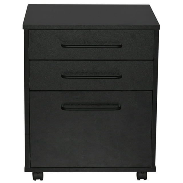 23" Deep Mobile File Cabinet, 3 Drawer Vertical Filing Cabinet Home Office Under Desk File Cabinet with 4 Wheels & Hanging File Holder
