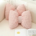 thumbnail image 6 of HaoXun Velvety Soft Bow Ribbon Sofa Pillow - Pink Cloud-Like Back Cushion for Couches, Beds & Home Decor (40x32cm), 6 of 6