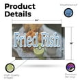 thumbnail image 2 of Fried Fish Vinyl Decal 2 Pack of 18 Inch x 24 Inch Weatherproof Heavy-Duty Adhesive Backing | Seafood Favorites, Freshly Cooked, Food Stalls | Made in USA, 2 of 6