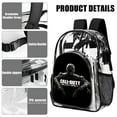 thumbnail image 5 of Call of Duty Stylish Mesh & Transparent Clear Backpack – Trendy, Durable & Lightweight for School, Work Or Travel, 5 of 7