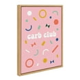 thumbnail image 2 of Kate and Laurel Sylvie Carb Club Framed Canvas Wall Art by Duchess Plum, 18x24 Natural, Humorous Art for Wall, 2 of 8