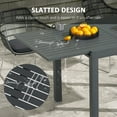 thumbnail image 6 of Outsunny Expandable Patio Dining Table for 4-6, Aluminum Extendable Outdoor Dining Table for Garden, Backyard, Poolside, Deck, Gray, 6 of 10