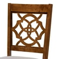 thumbnail image 3 of Baxton Studio Lylah Modern and Contemporary Grey Fabric Upholstered and Walnut Brown Finished Wood 4-Piece Dining Chair, 3 of 7