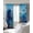 Blue, variant on Funny Dinosaur Blackout Curtains for Bedroom/Living Room, Thermal Insulated Kitchen Curtains, Playing Guitar Palm Tropical Fern Silhouette Grommet Darkening Window Treatment Drapes 42"x84"x2