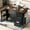 Black, variant on 54.5" Rolling Kitchen Island Cart, Farmhouse Kitchen Island with Power Outlet, 4 Door Cabinet and 2 Drawers, Kitchen Storage Cart for Kitchen, Dining Room