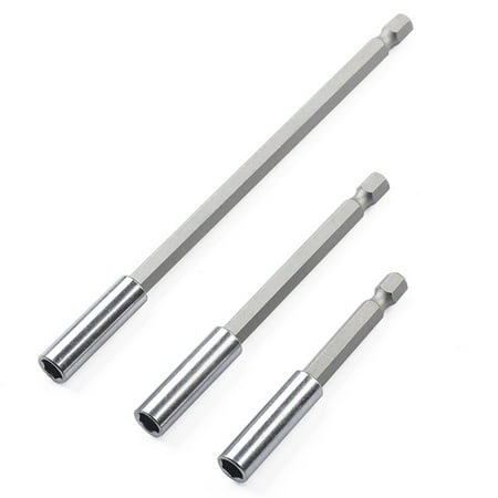 

3 Pcs Magnetic Bit Extensions Set Hex Quick Release Heavy Duty Screwdriver Extension Bit Holder 75mm 100mm 150mm