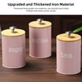 thumbnail image 4 of 3pcs Kitchen Canisters Set, Iron Food Storage Containers with Airtight Lids, Sugar Coffee Tea Canister Jars Sets for Kitchen Dining Counter, 4 of 7