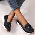 thumbnail image 2 of Black Women Casual Slip On Shoes With Soft Sole Lightweight Comfortable For All Day Wear Non Slip Design Perfect For Walking, 2 of 7