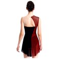 thumbnail image 2 of RUNQHUI Robe de Patinage Artistique Femmes Strass Scintillants Justaucorps de Danse Ballet pour Compétition Bourgogne TG, 2 of 7