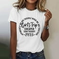 thumbnail image 4 of T-Shirt à Manches Courtes pour Femmes Seductiva Femmes Liquidation Voyage de Fille 2025 T-Shirt Mode pour Femmes Col Rond Décontracté Manches Courtes0, 4 of 5