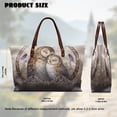 thumbnail image 6 of ZUXONGSY Owl Print Versatile Pu Leather Weekender Bag, Lightweight Travel Tote with Multiple Compartments for Weekend Trips, 6 of 6