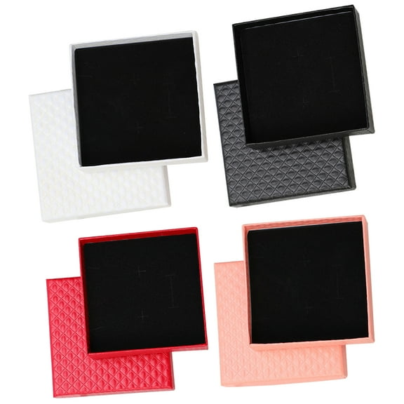 4 Pcs Jewelry Box Ring Packaging Case Small Gift Boxes For Earrings Jewlery Kit Cardboard Gifts