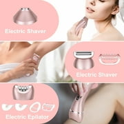 Hatteker 3-in-1 Electric Shaver for Face, Chin, Arms, Legs, and Underarms Portable Pain-Free Cordless Bikini Electric Shaver IPX7