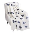 thumbnail image 1 of HOMETRENDS Parisienne Bow Velvet Plush Throw, 1 of 4