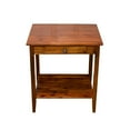 thumbnail image 2 of Casual Contemporary Living 2-Tier Solid Acacia End Table with Drawer - Mahogany, 2 of 7