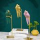 thumbnail image 3 of Escultura de Loro, Estatua de Loro de Resina, Decoración de Animales de Pájaro, Escritorio de Entrada Moderno, Decoración de Sala de Estar, Rosa, 3 of 5