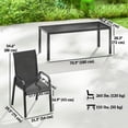 thumbnail image 3 of Outsunny 9PCS Patio Dining Set Patio Table and Stackable Chairs, Black, 3 of 10