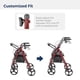 thumbnail image 4 of Silla de ruedas de transporte plegable y andador Drive Medical 795BU Duet, color burdeos, 4 of 5