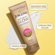 Jergens Natural Glow Daily Moisturizer Lotion, Medium to Deep Skin, Self Tanner, 7.5 fl oz