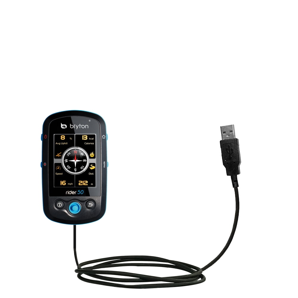 Charge and Data Sync with The Same Cable Gomadic Hot Sync and Charge Straight USB Cable for The Bryton Rider 50 Built TipExchange Technology 