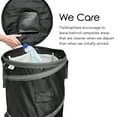 thumbnail image 3 of Trailersphere Waterproof Trash and Recycle Bin with Lid Storage and Trash Bag Clips, Black, 3 of 7