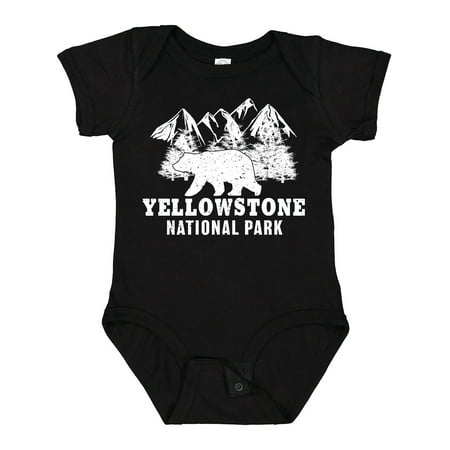 

Inktastic Yellowstone National Park with Bear Mountains and Trees Boys or Girls Baby Bodysuit