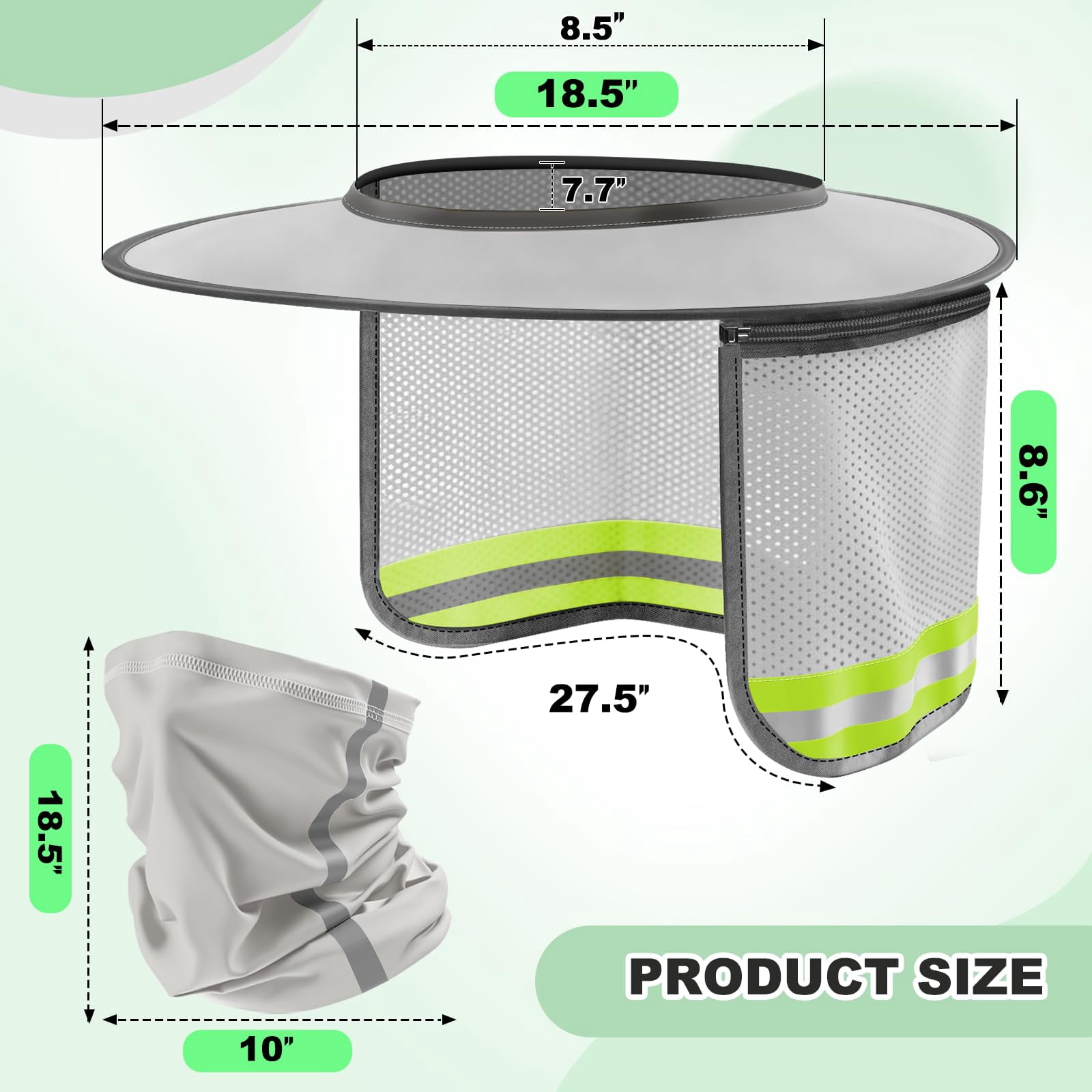 Hard Hat Sun Shade, Hard Hat Visor Full Brim Hardhat Sun Shield