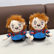 thumbnail image 5 of Michael Myers Chucky zapatillas de felpa para mujer, zapatos de Casa de terror, conejo Diablo, negro, sangre oscura, Señor, cálido, suave, divertido, 5 of 5