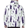thumbnail image 7 of Sikiie Lavender Flowers Men's Hoodie, Essentials Hoodie, Sweatshirt, Pullover Hooded Sweatshirt for Men-4X-Large, 7 of 7