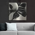 thumbnail image 6 of Luxe Metal Art 'Flowers Black White 8' by Ray Heere, Metal Wall Art, 36"x36", 6 of 9