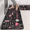 thumbnail image 2 of Kitchen Rugs Sets Of 2,Pink Breast Cancer Awareness Pattern Anti Fatigue Kitchen Mat Rugs Non Slip Washable,Decorative Kitchen Floor Mats for Kitchen,Sink,Laundry,17"x47"+17"x47", 2 of 5