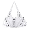 thumbnail image 1 of Bolso de mano Angelkiss de piel lavada para mujer, color blanco, 1 of 6