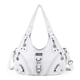 thumbnail image 1 of Bolso de mano Angelkiss de piel lavada para mujer, color blanco, 1 of 6