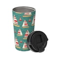 thumbnail image 2 of Logiee Yachts And Buoys Print Stainless Steel Coffee Tumbler, Travel Coffee Mug, Insulated Coffee Mug with Lid, Spill Proof Coffee Cup, Portable Thermal Mug, 2 of 8