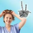 thumbnail image 3 of Unique Bargains 1 Pc Scrunchie Fashion Plaid Bow Ribbon Hair Elastics Gray White, 3 of 5