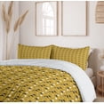 thumbnail image 6 of Ambesonne Mustard Duvet Cover Sets, Ceiling Lamp Retro Drawings, 2-Queen, Dark Yellow Charcoal Grey, 6 of 7