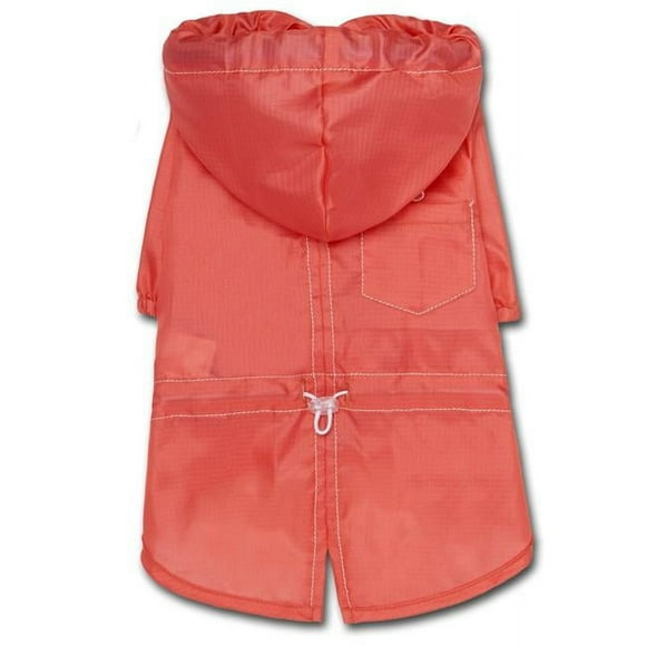 Touchdog R12RDXS Split-Vent Designer Waterproof Dog Raincoat - Red - Extra-Small