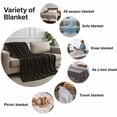 thumbnail image 6 of Throw Blanket for Couch Black Stripes Soft Fleece Flannel Blankets Cozy Lightweight Blanket for Home Sofa Living Room Modern Geometric Art Bed Throws 30" x 40", 6 of 9