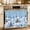 Blue, White, variant on Oven Skirt Curtain for Kitchen 20x27 Inch, Pink Christmas Oven Curtain with 8 Ribbon Ties & Ruffle Trim, Stove Skirt Curtain Dishwasher for Cabinets Over Sinks Snowflake Winter Xmas Trees