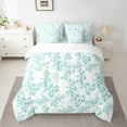 thumbnail image 2 of Manfei Pink Sakura 7 Pieces Bedding Comforter Set,Japanese Style Full Bedding Set Lightweight,Chic Flower Fitted Sheet Flat Sheet,Microfiber Cherry Blossom Room Decor,Reversible, 2 of 7