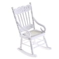 thumbnail image 1 of AMERTEER Miniature Wooden Rocking Chair Furniture Model for 1/12 Scale Dollhouse, 1 of 7