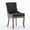 Black, variant on 2-Piece Modern Dining Side Chairs, High-Back Upholstered Fabric Design with Sturdy Solid Wood Legs for Dining Room and Kitchen Use, Beige