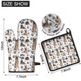 thumbnail image 6 of German Shepherd Dog and Footprint Kitchen Oven Mitt and Pot Holder Sets 2 Pcs for Baking, Cooking and Grilling, Heat Resistant Up To 392 °F, 6 of 7