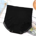 thumbnail image 3 of Bigersell Workout Underwear for Women Clearance Boy Short Underwear Woman Bikini Panty Style P-1455 Polyester Bikini Panties Ladies Thong Briefs High Waist Women's Panties Black F, 3 of 3